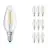 Mehrfachpackung 10x Osram CLASSIC LED E14 Kerze Fadenlampe Klar 4W 470lm - 827 Extra Warmweiß | Ersatz Für 40W