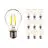 Mehrfachpackung 10x Noxion Lucent LED E27 Birne Fadenlampe Klar 8.5W 1055lm - 827 Extra Warmweiß | Dimmbar - Ersatz für 75W