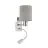 Eglo Wandleuchte Pasteri Stahl Satin-Nickel 40 | IP20 - Inkl. Spot und Exkl. 1x E27