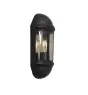 Ansell LED Wandleuchte Latina Halb Laterne Schwarz - Geeignet für E27 Bis Zu 42W | IP65 - Lichtsensor