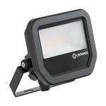 Ledvance Projecteur LED Aluminium Noir 8W 1100lm 100D - 830 Blanc Chaud | IP66 - Symétrique