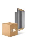 Lot 10x Nordlux Nico Applique Murale Aluminium Anthracite Up & Down | Convient pour 2x GU10