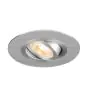 SLV New Tria 75 XL Spot Aluminium Gris Rond | Diamètre 75mm - Convient pour 1x GU10 